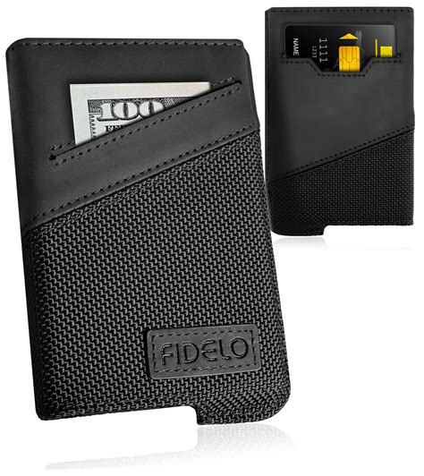 Fidelo Slim Credit Card Holder With Money Clip And Rfid 